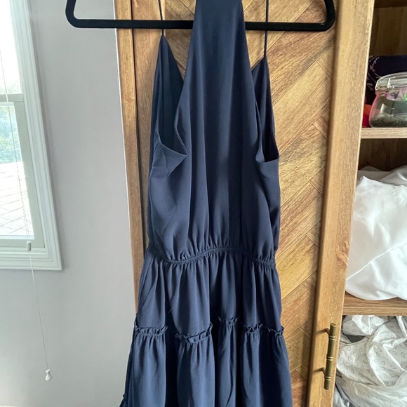 Navy Ruffle Mini Dress - Picture 3 of 3